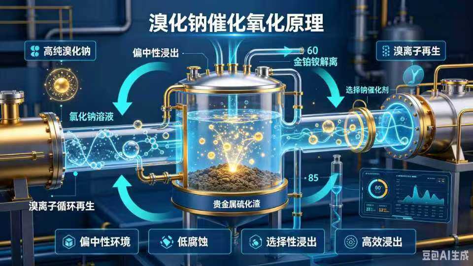溴化钠生产厂家浅谈：溴催化氧化技术在贵金属硫化渣提取中的应用